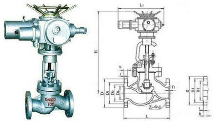 j941H電動(dòng)法蘭截止閥結(jié)構(gòu)圖