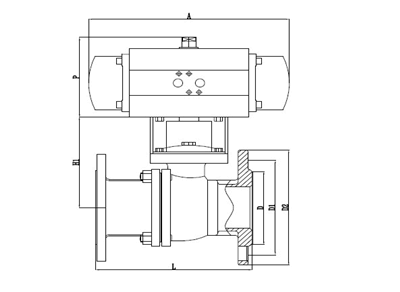 氣動球閥結(jié)構(gòu)圖