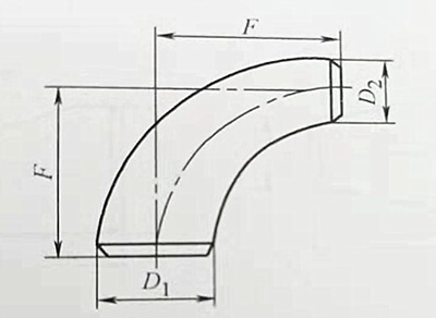 長半徑異徑彎頭的結構形式